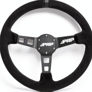 PRP Deep Dish Steering Wheel (Suede, Black, Grip)-0
