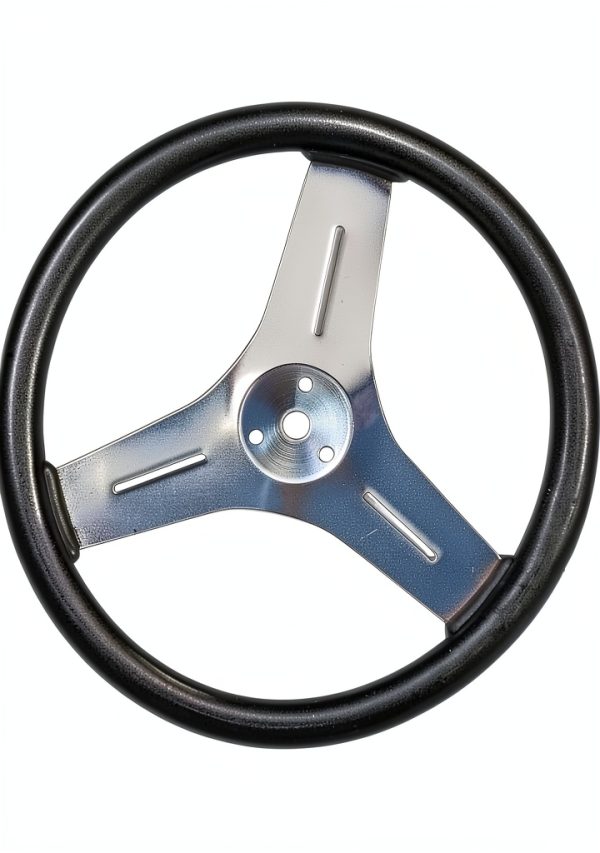 MaxPower 10" Go Kart Steering Wheel Replacement Black Plastic-0