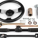 Asecupdat 300mm Steering Wheel Kit Black Fit for ATV & Go Kart-0
