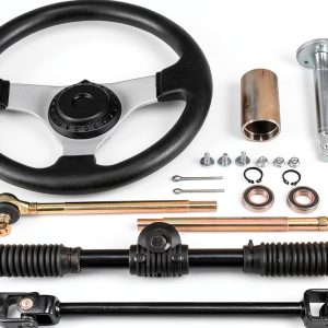 Asecupdat 300mm Steering Wheel Kit Black Fit for ATV & Go Kart-0