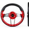10L0L Carbon Fiber Red Steering Wheel 12.5in Universal Fit-5