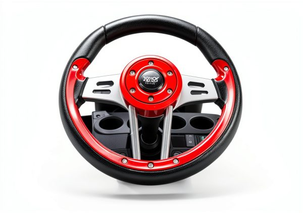 10L0L Carbon Fiber Red Steering Wheel 12.5in Universal Fit-2