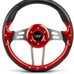 10L0L Carbon Fiber Red Steering Wheel 12.5in Universal Fit-0