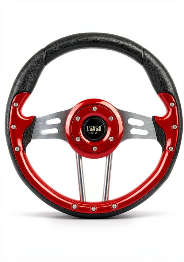 10L0L Carbon Fiber Red Steering Wheel 12.5in Universal Fit-0
