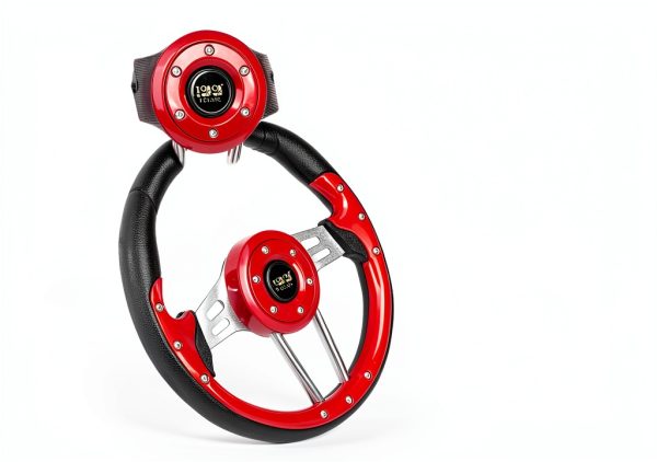 10L0L Carbon Fiber Red Steering Wheel 12.5in Universal Fit-4