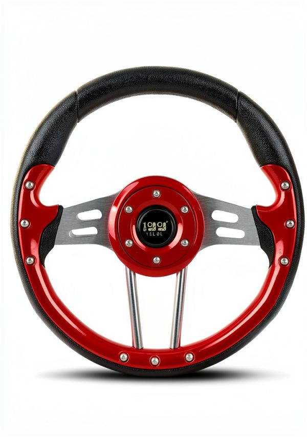 10L0L Carbon Fiber Red Steering Wheel 12.5in Universal Fit-6