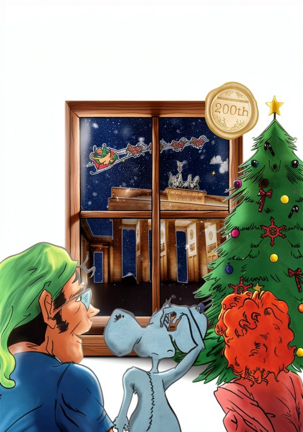 Twas the Night Before Christmas Bilingual German eBook by Pop the Cork-0