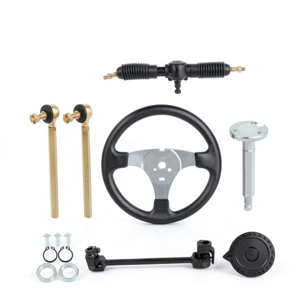 Go Kart Steering Wheel Labwork Black Alloy Steel 300mm Universal Fit-1