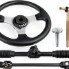 Steering Wheel Replacement 300mm Black Metal Julymoda for Go Kart-0