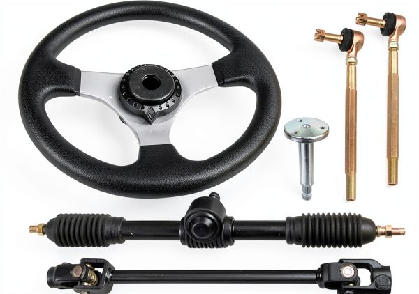 Steering Wheel Replacement 300mm Black Metal Julymoda for Go Kart-0