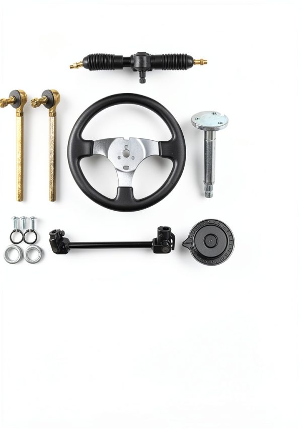 Go Kart Steering Wheel Labwork Black Alloy Steel 300mm Universal Fit-5