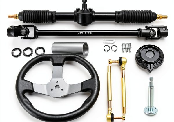 Steering Wheel 270mm for Go Kart ATV TIMZH Heavy Duty Rack Pinion Kit-0